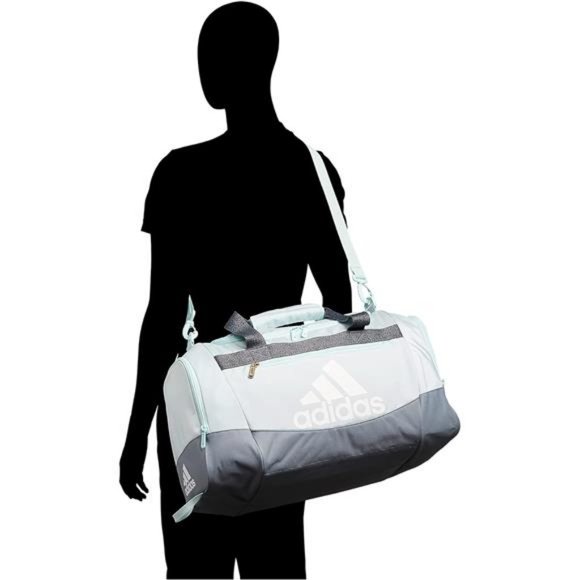 New Adidas Unisex Defender 4 Small Duffel Bag (Onix Grey/Rose Gold)‎ - Picture 6 of 6